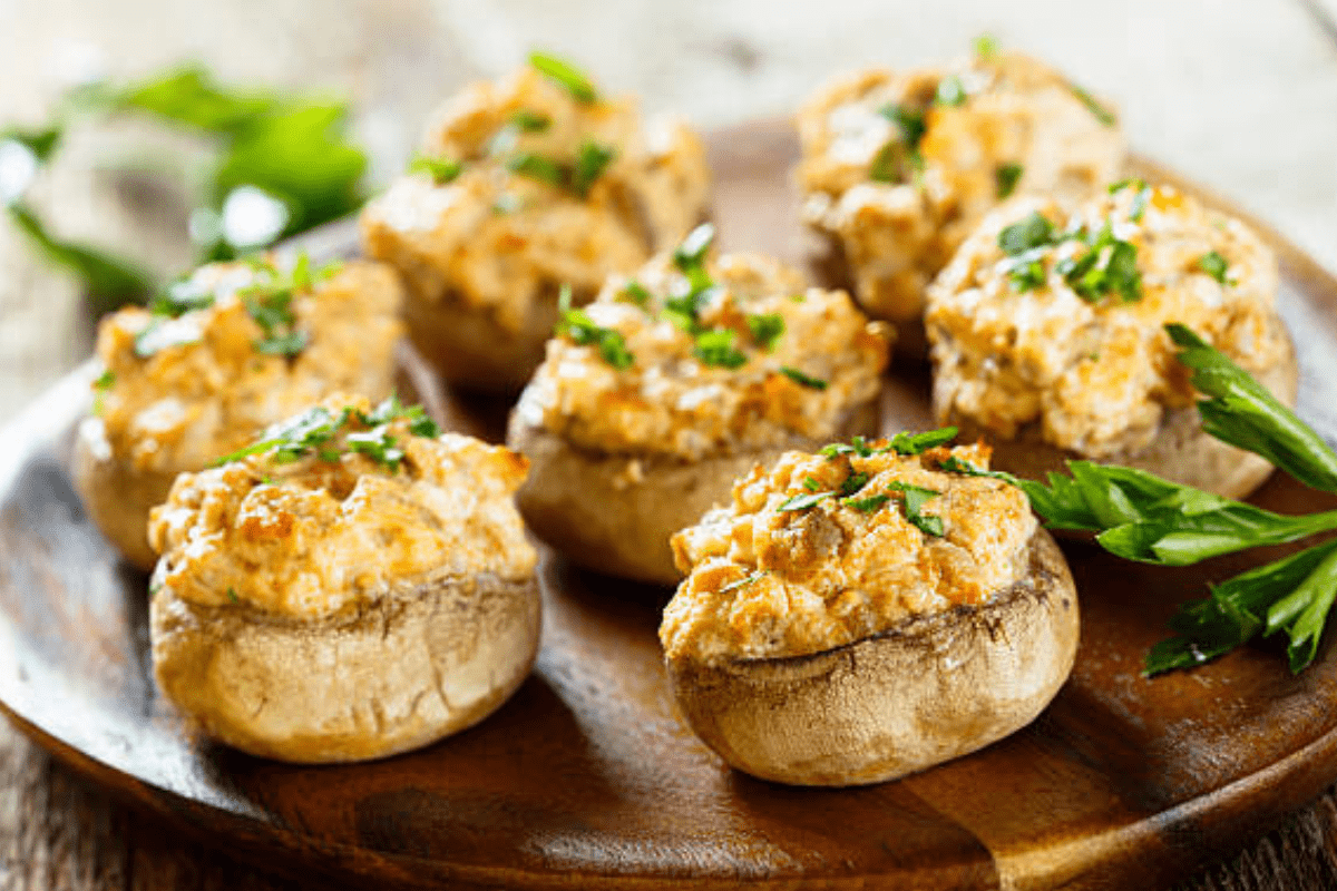 air fryer stuffed mushrooms